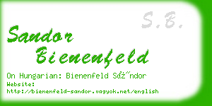 sandor bienenfeld business card